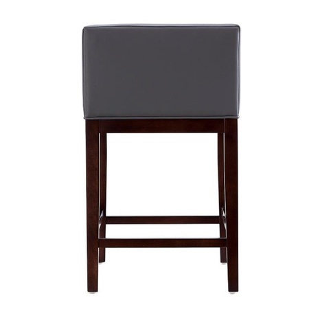 Manhattan Comfort Kingsley Counter Stool in Grey and Dark Walnut CS005-GY